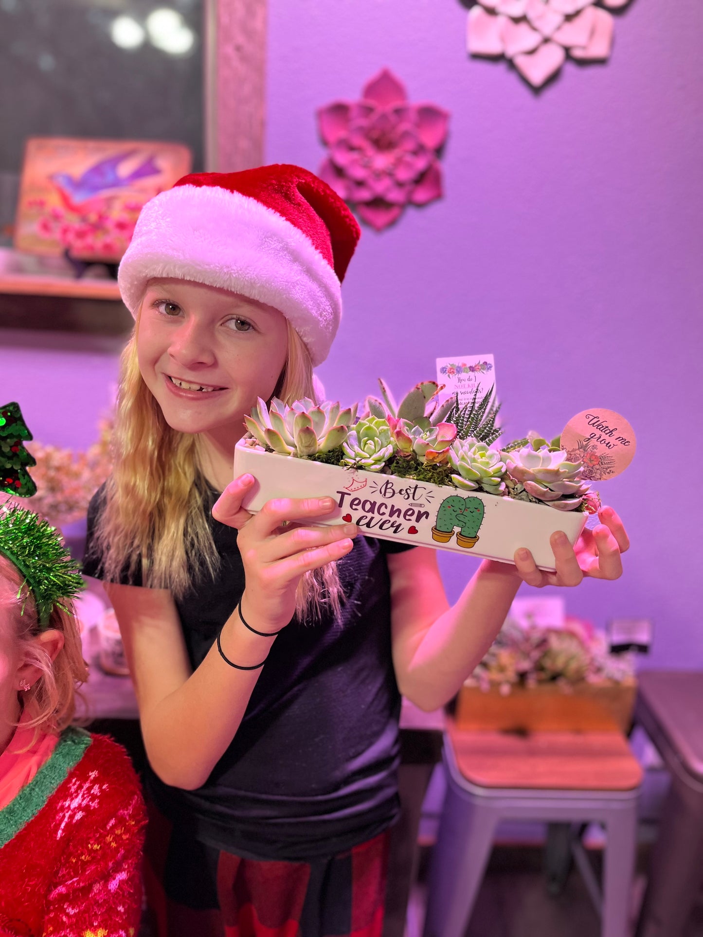 Christmas Succulent Workshop for Kids | Rooted Treasures Succulents