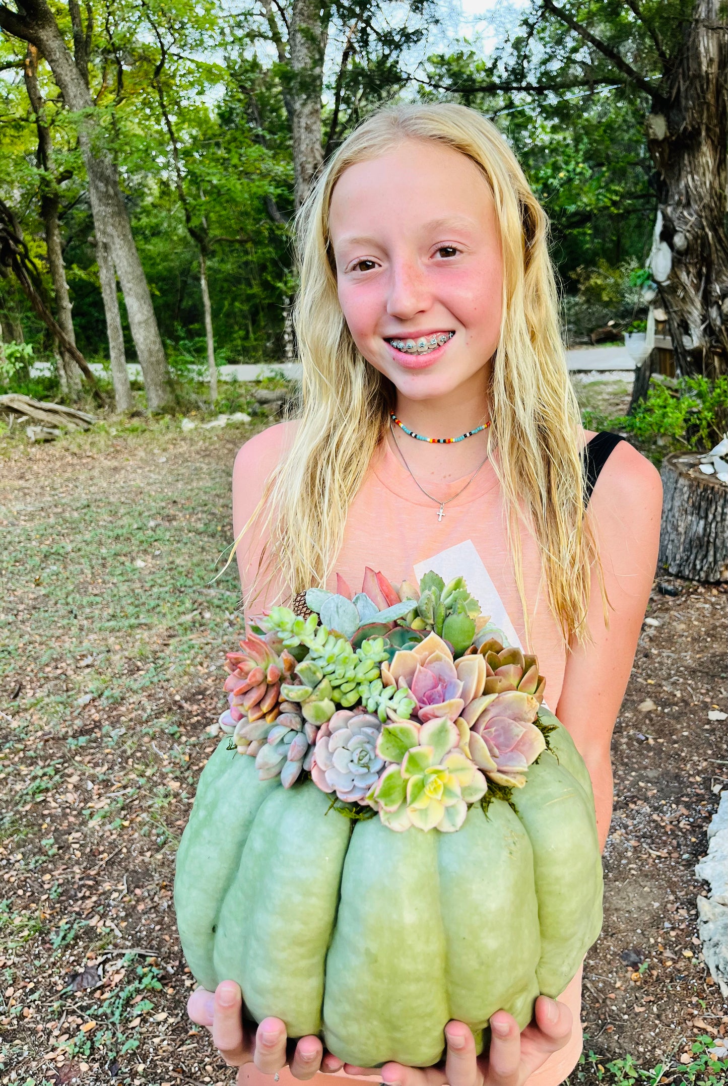 Mint Green Cinderella Succulent Pumpkin Centerpiece | Rooted Treasures Succulents