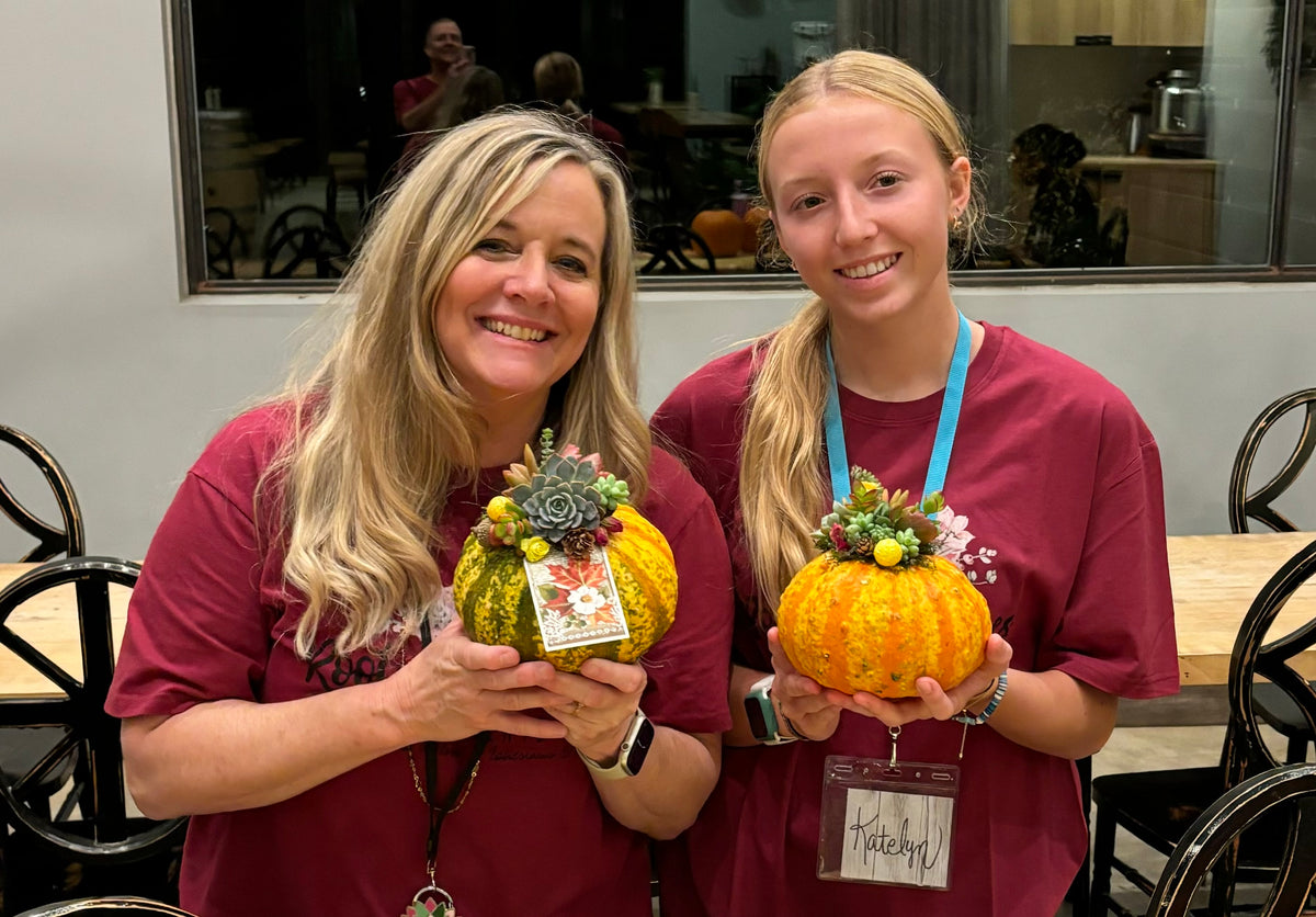 September 25th      Succulent Pumpkin DIY Workshop