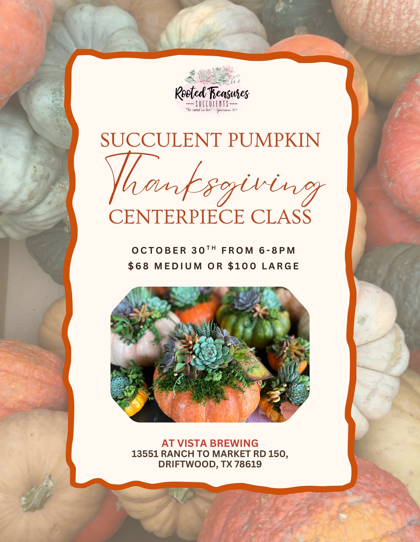 Vista Brewing | DIY Thanksgiving Centerpiece Workshop