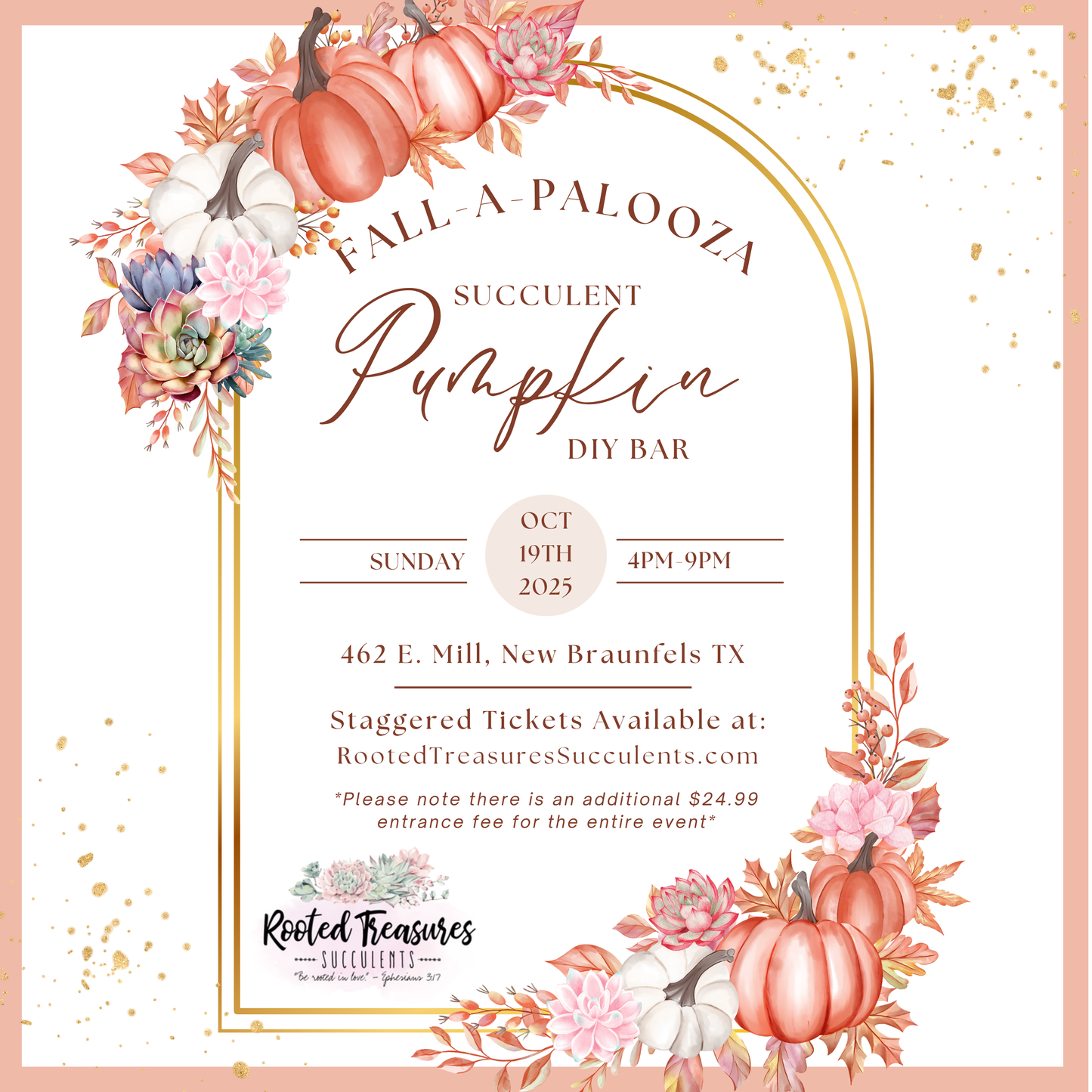 Fall‑A‑Palooza — Succulent Pumpkin DIY Bar