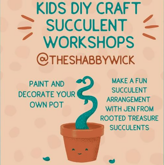 Kids DIY Craft Succulent Workshop at The Shabby Wick